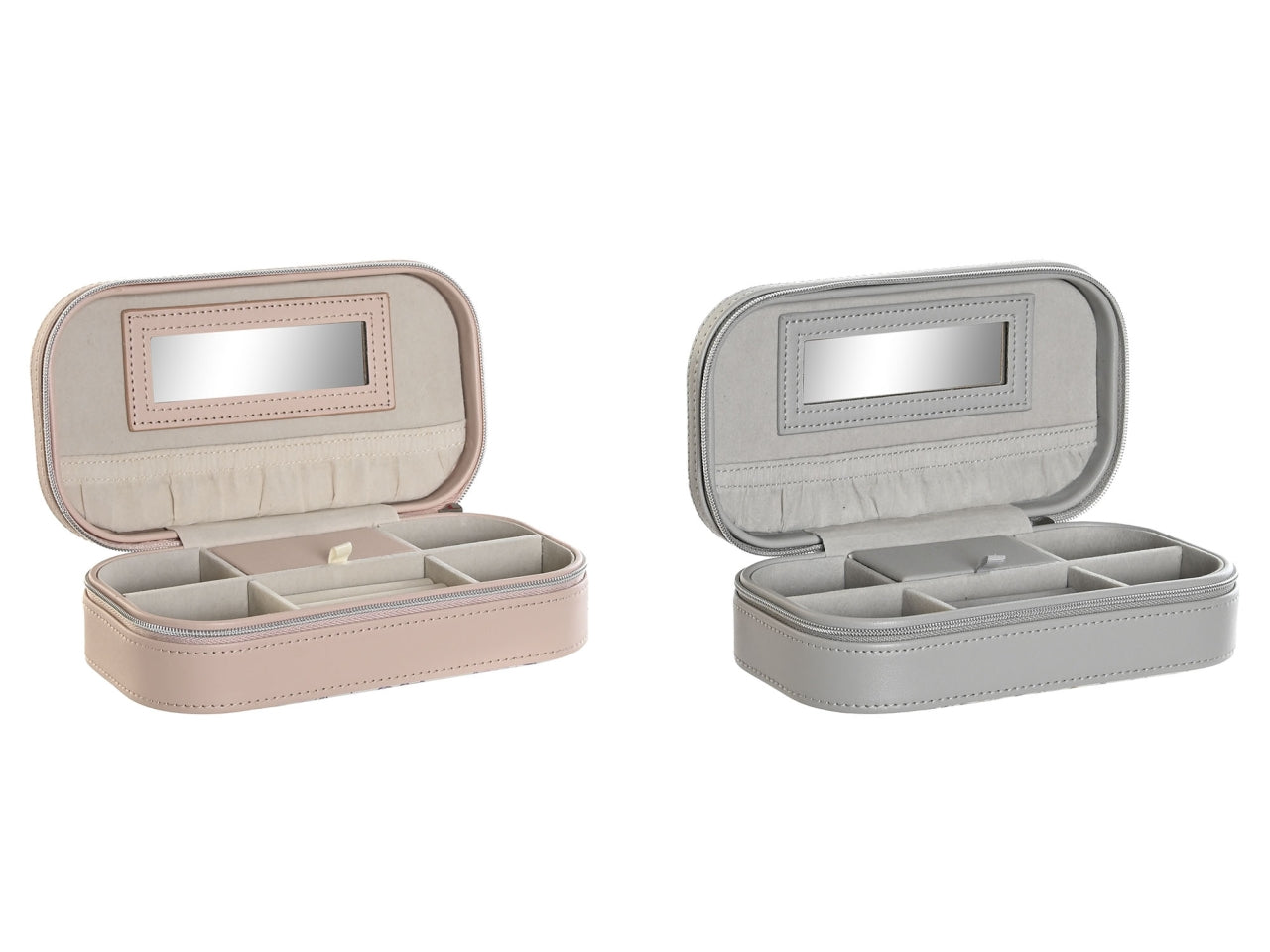 Porta gioielli con specchio in vetro 18,5x10x5cm in 2 assortimenti