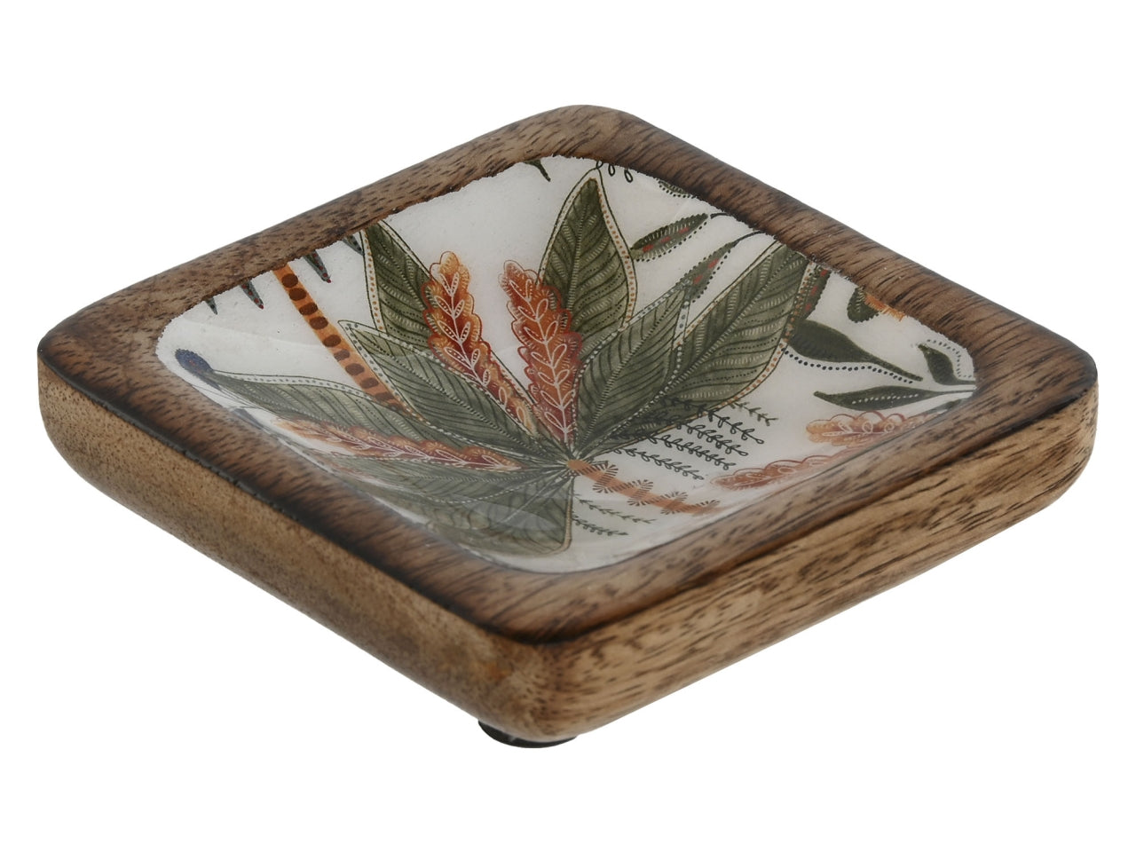 Vassoio svuota tasche mango 10x10x2cm palma verde