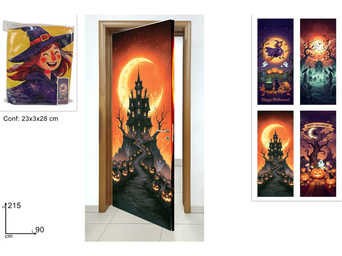 Copriporta Halloween 90x215cm in 4 soggetti assortiti