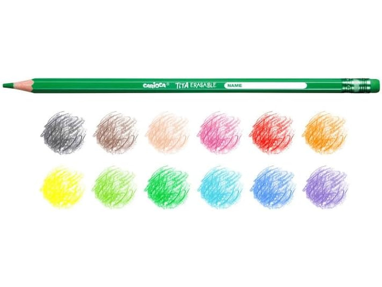 Pastelli cancellabili Carioca Tita Erasable, astucci da 12 matite colorate