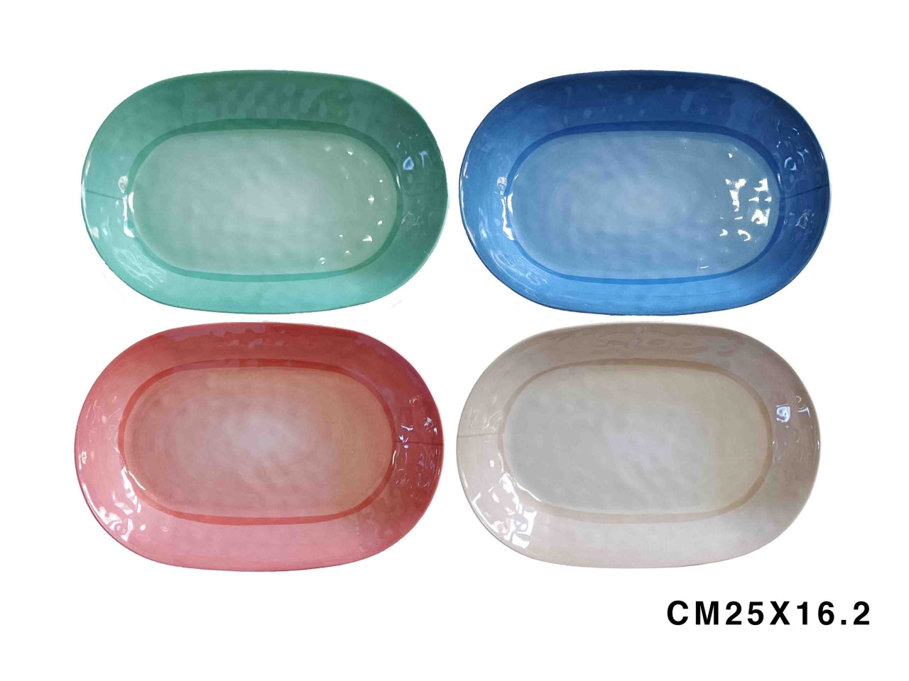 Vassoio ovale in melamina Unicolore 25x16,2cm in colori assortiti