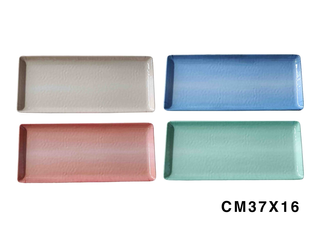 Vassoio rettangolare in melamina Unicolore37x16cm in colori assortiti