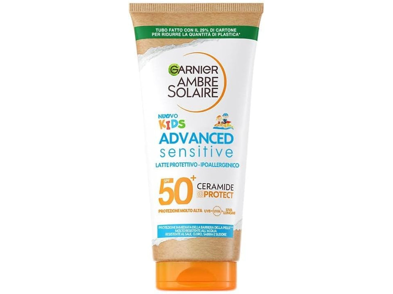 Ambra solaire advanced sensitive kids latte protettivo ipoallergenico spf50+ tubo da 200ml