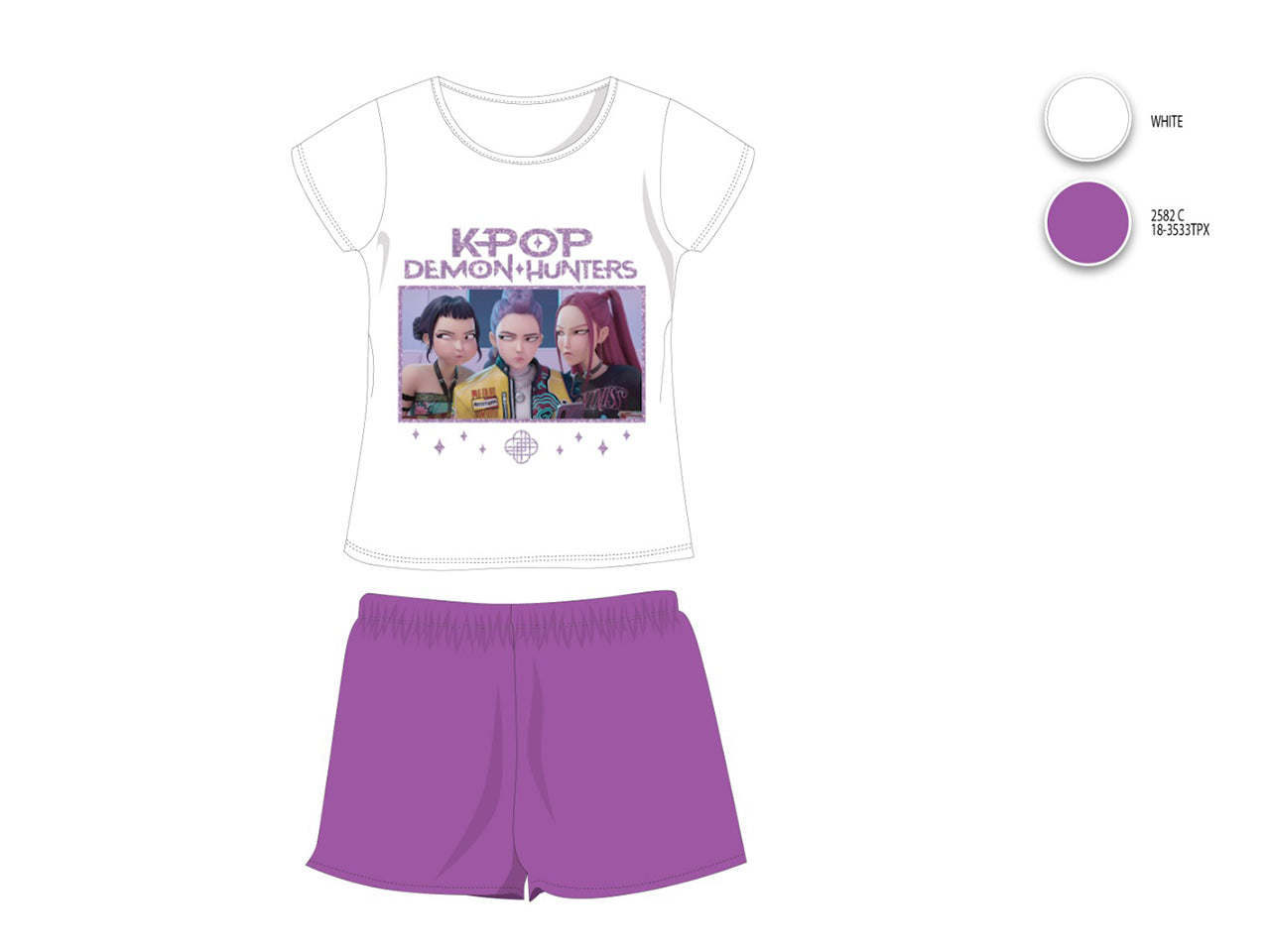 K-Pop set maglietta e pantaloncino, taglie dalla 4 alla 9/10anni $