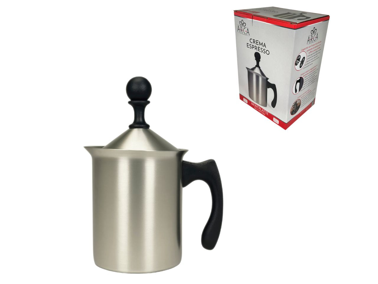 Cappucciera in acciaio 500ml h18cm