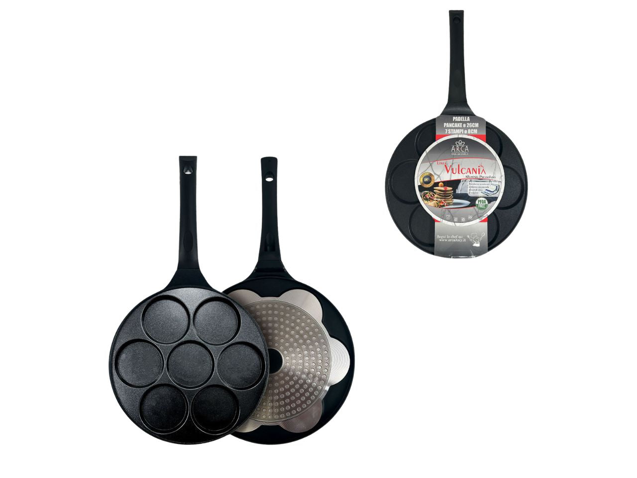 Padella Pancake 26cm con 7 stampini
