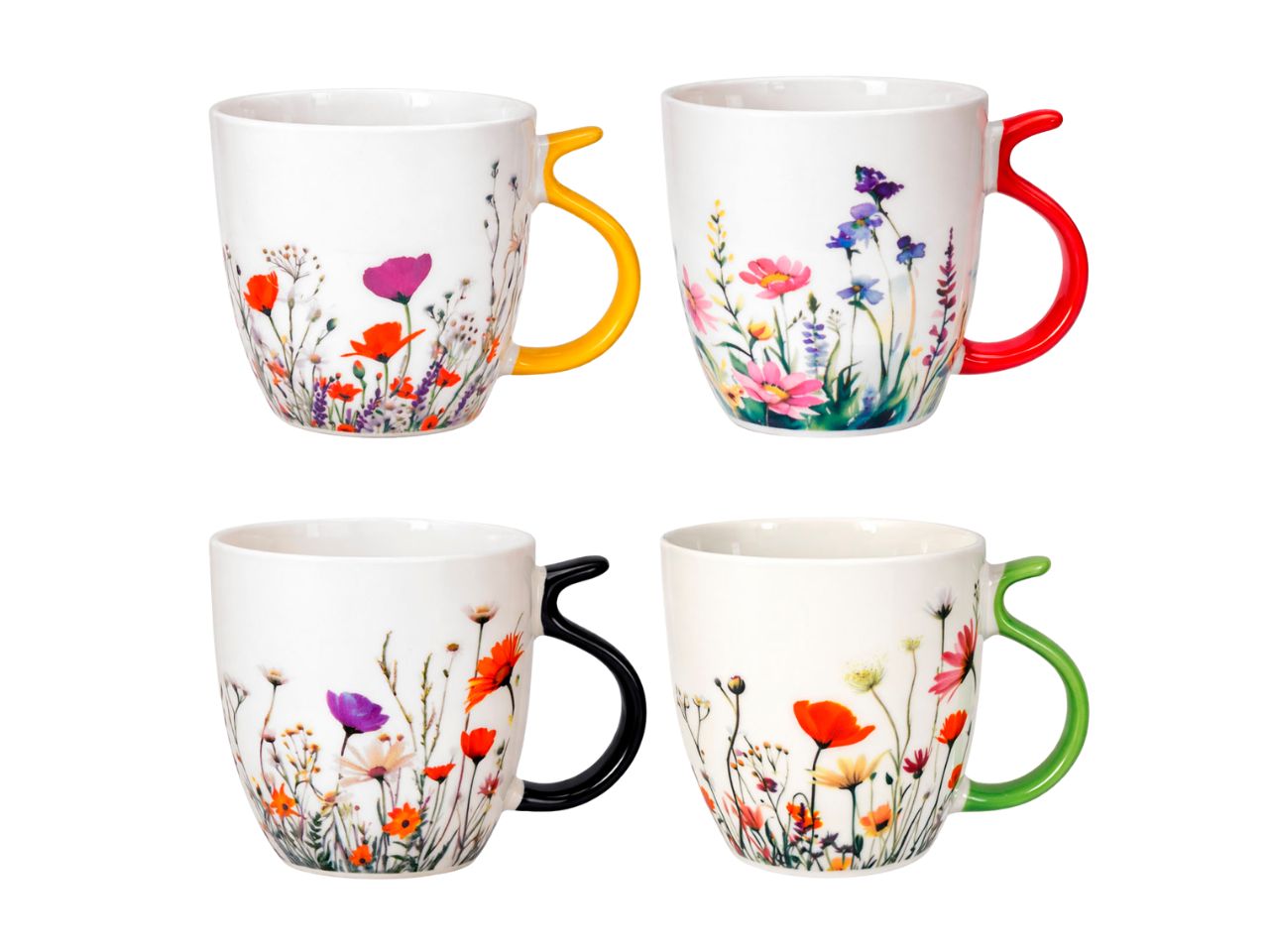 Tazza mug in ceramica decorata da 40cl in fantasie assortite