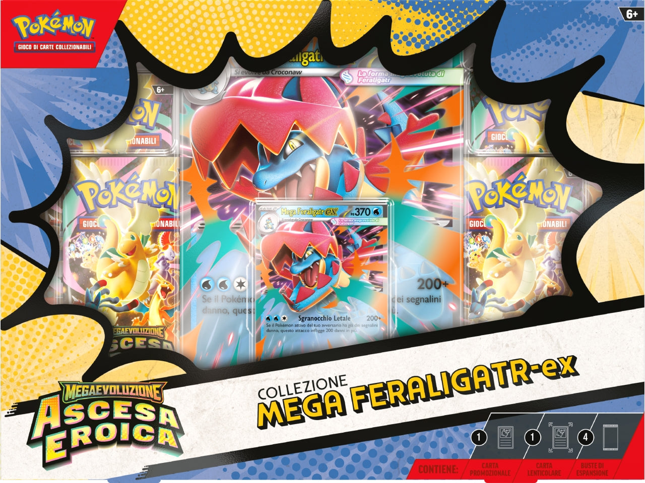 Pokemon M2.5 Col.Mega Emboar-EX, Mega Feraligatr-EX e Mega Mega.-Ex £