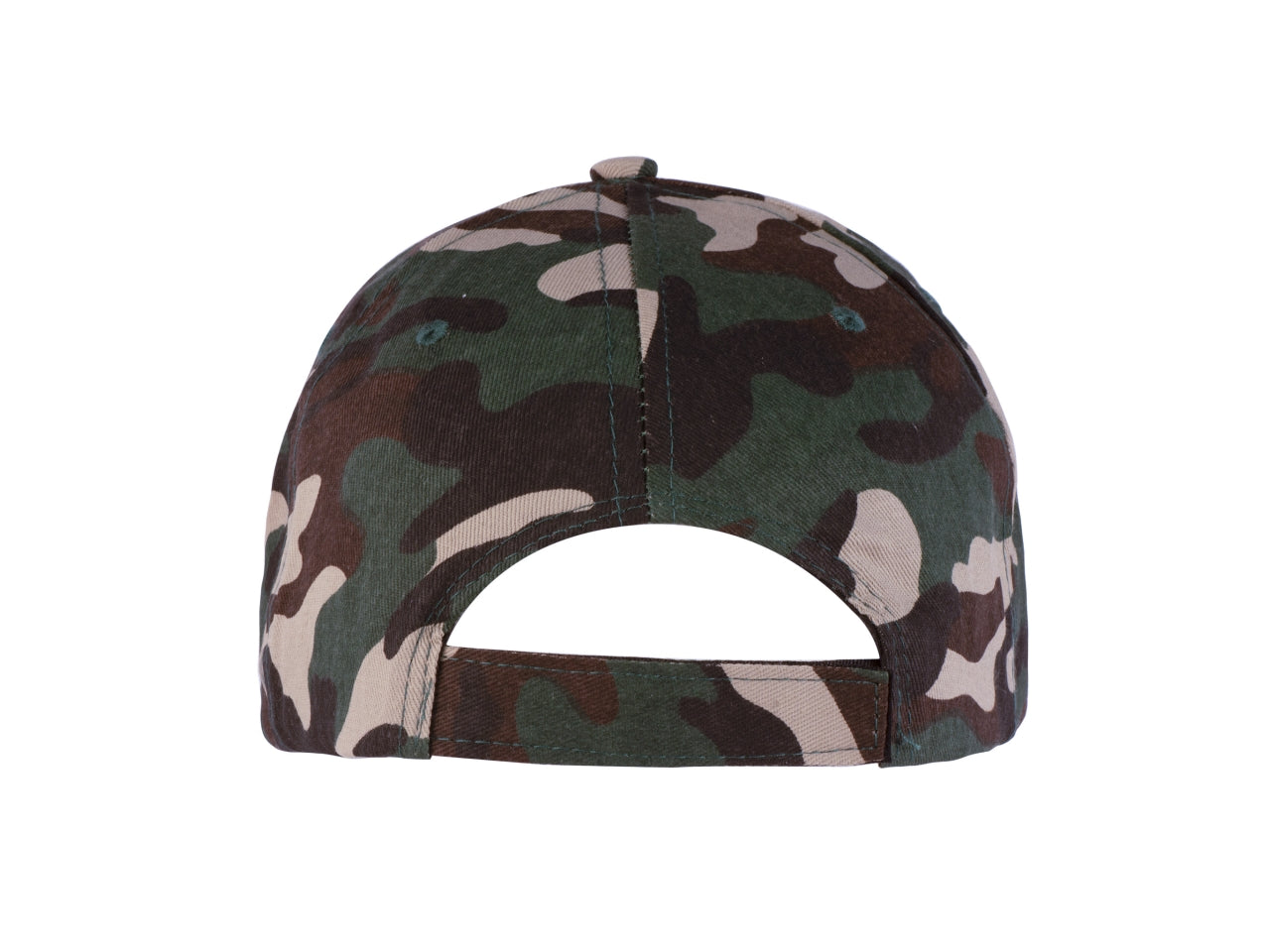 Cappellino con visiera a 6 pannelli in cotone mimetico