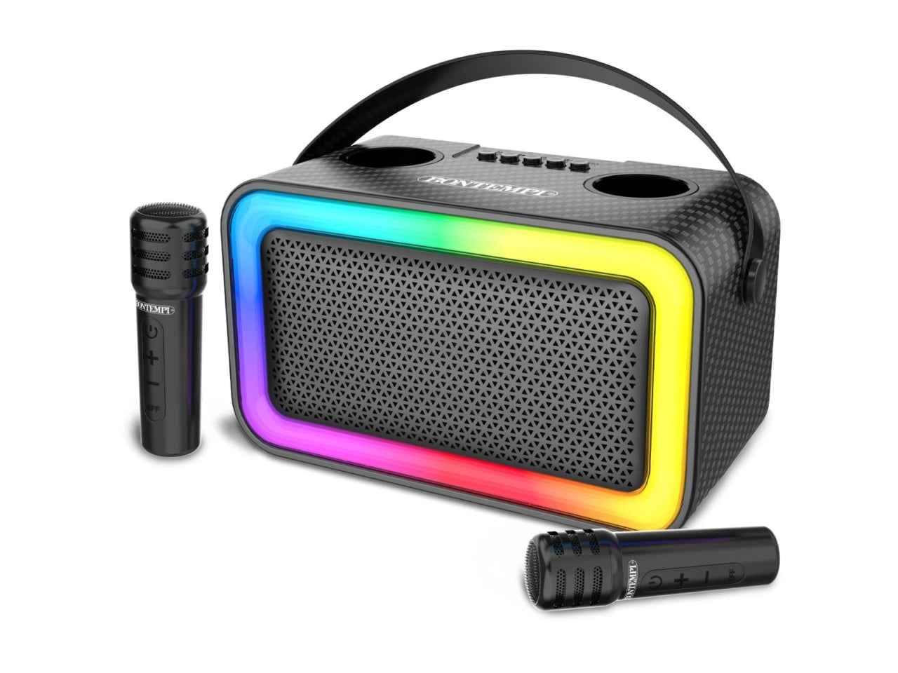 Cassa wireless con 2 microfoni wireless