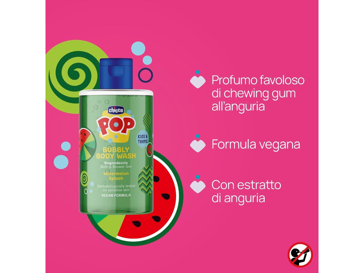 Chicco Bubbly bagnodoccia splash anguria 300ml
