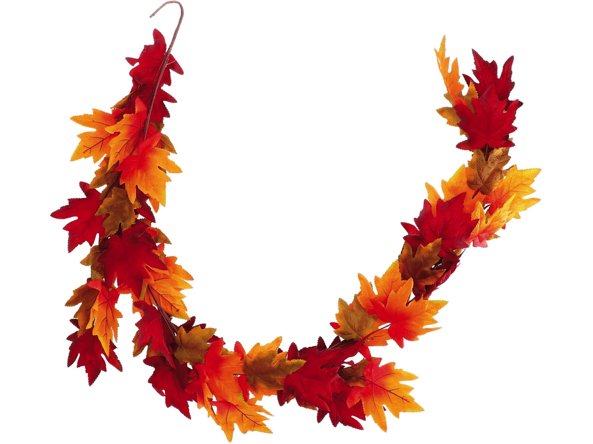 Ghirlandacon foglie di acero 160cm in 3 colori assortiti