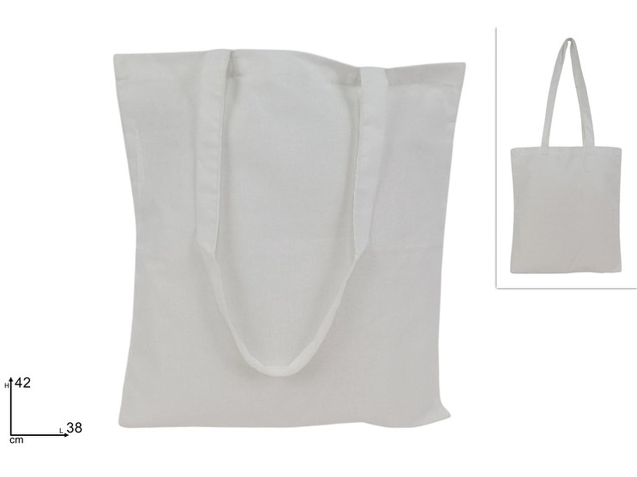 Borsa in polycotton 38x42cm bianca