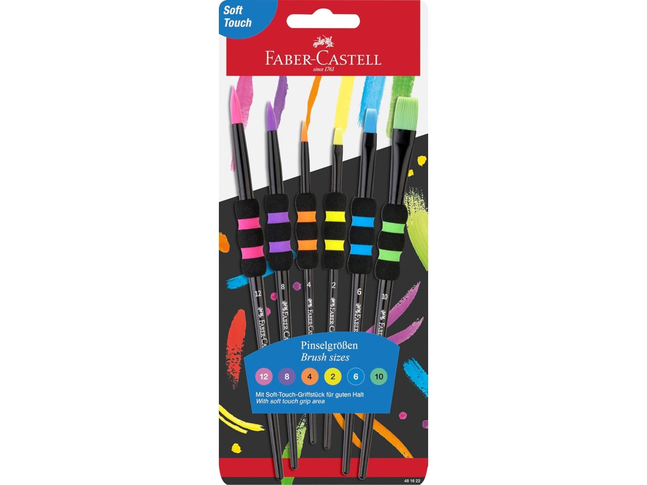 Pennelli soft touch in nero set da 6 pennelli