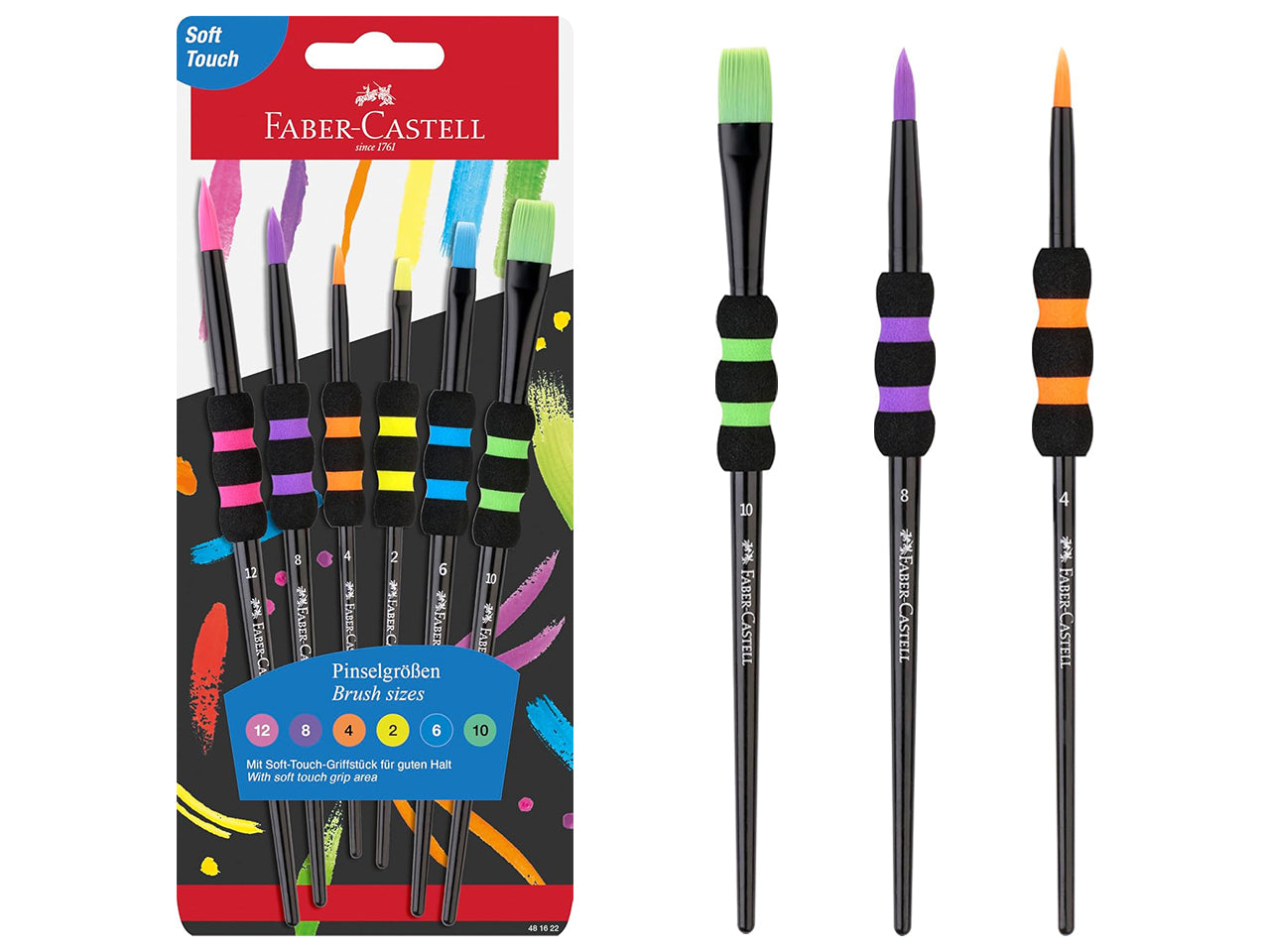 Pennelli soft touch in nero set da 6 pennelli