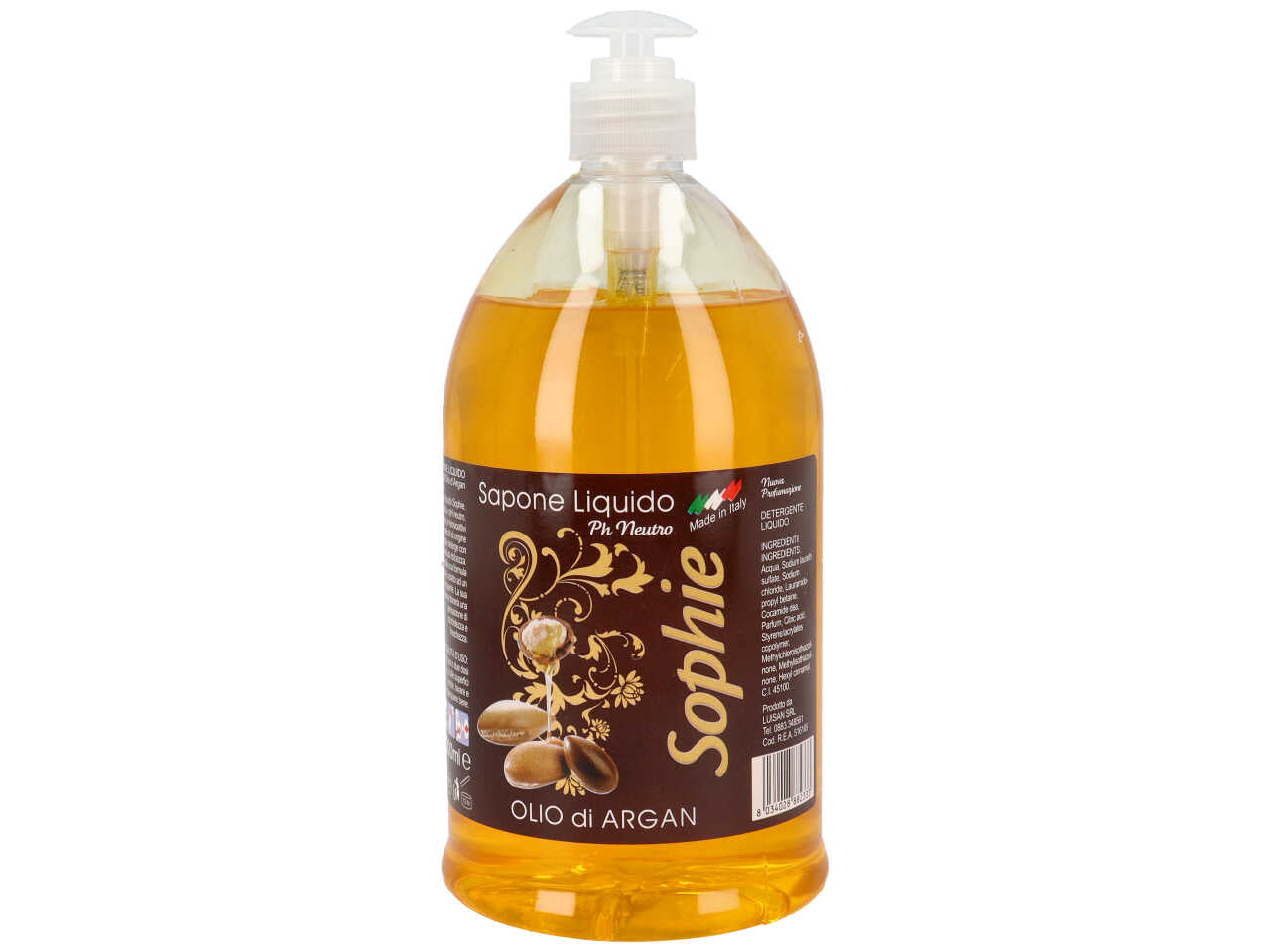 Sapone mani Sophie da 1 L con dispenser argan $