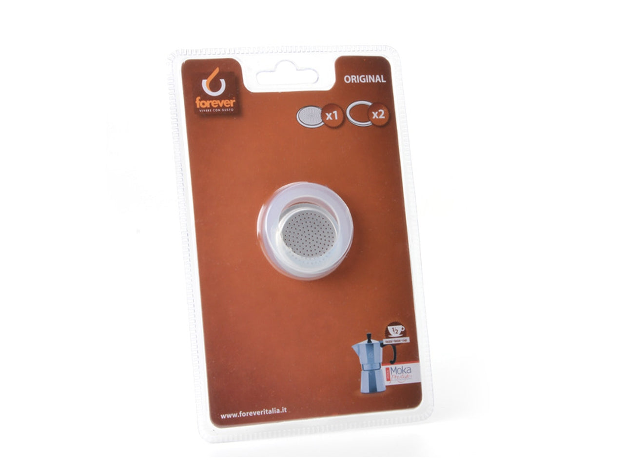 Piastrina filtro alluminio+2 guarnizioni silicone 1/2 tazze forever