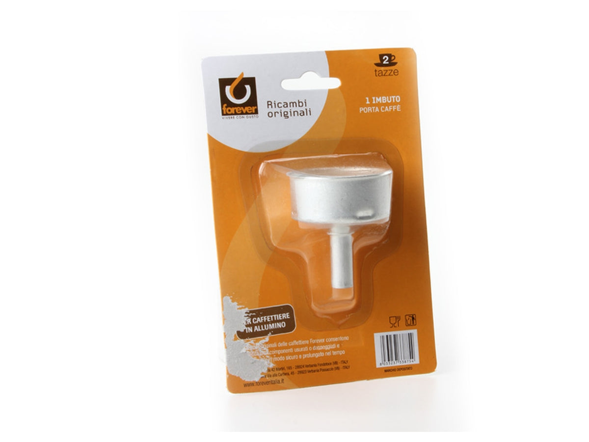 Ricambio blister imbuto portacaffe' alluminio 2 tazze forever