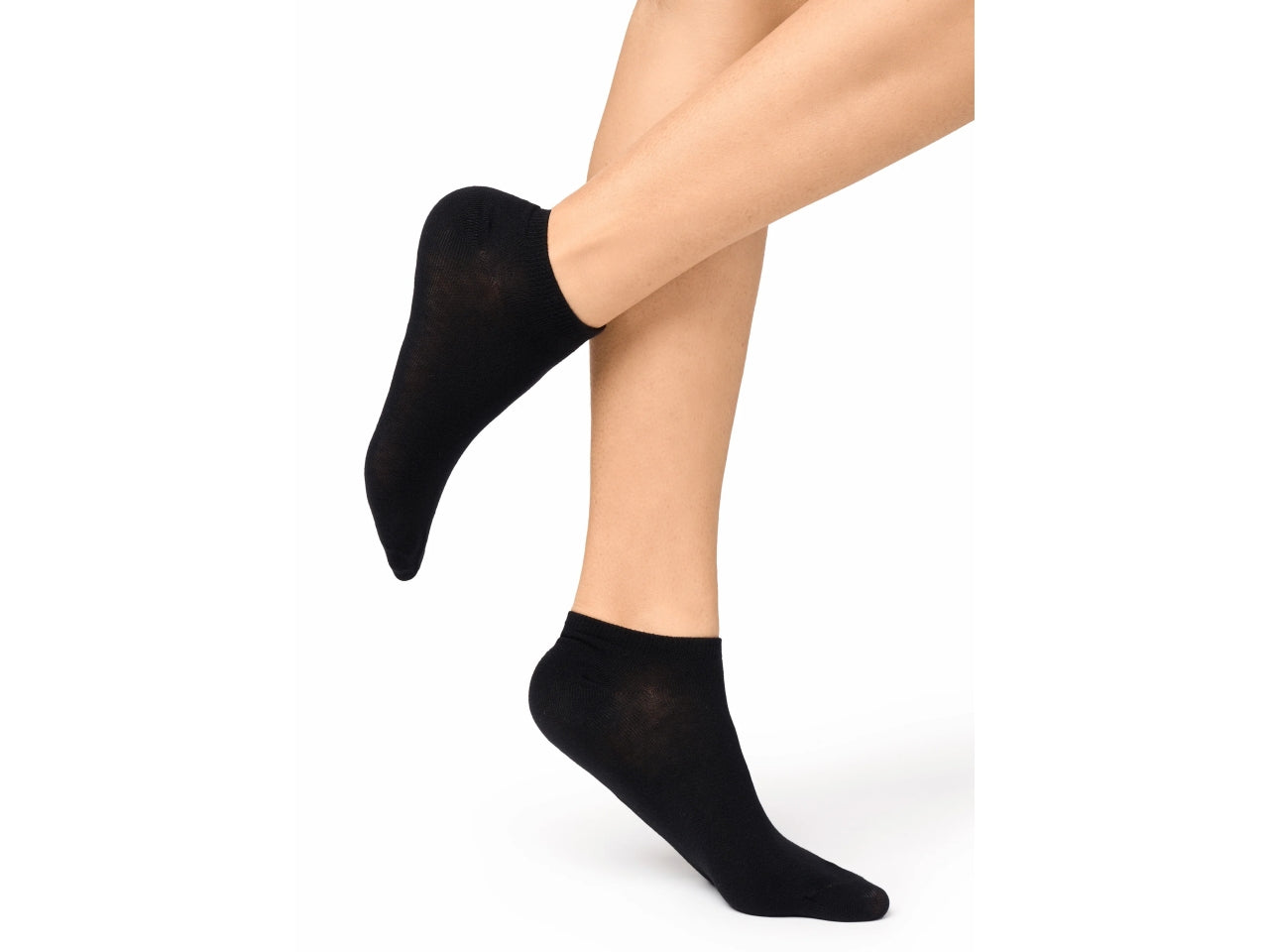 Calzino da donna set da 3 paia sporty a scomparsa taglia unica nero