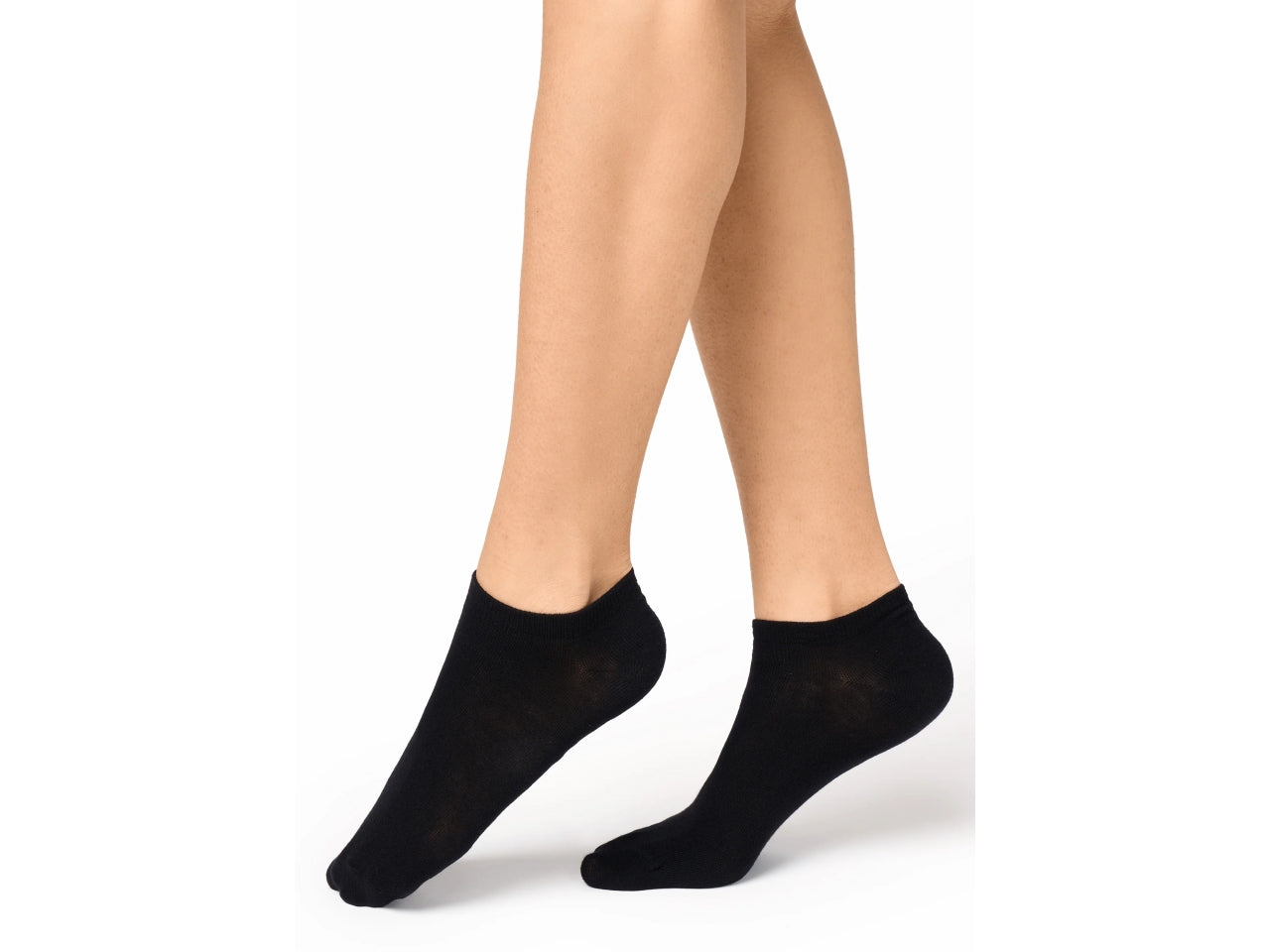 Calzino da donna set da 3 paia sporty a scomparsa taglia unica nero