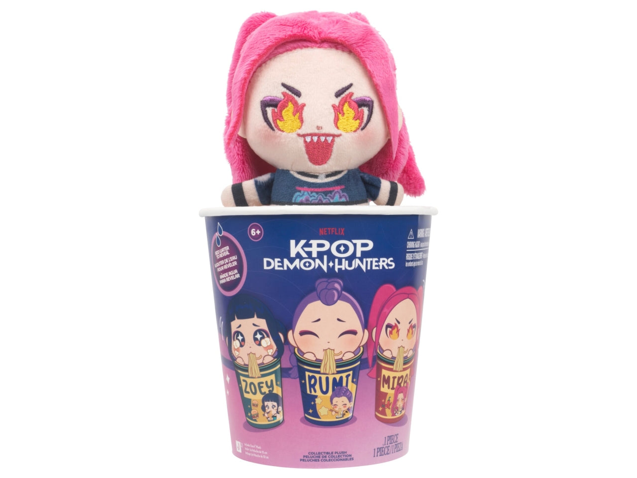 Kpop demon huntersblind cup ramen con peluche 10 cm in cdu