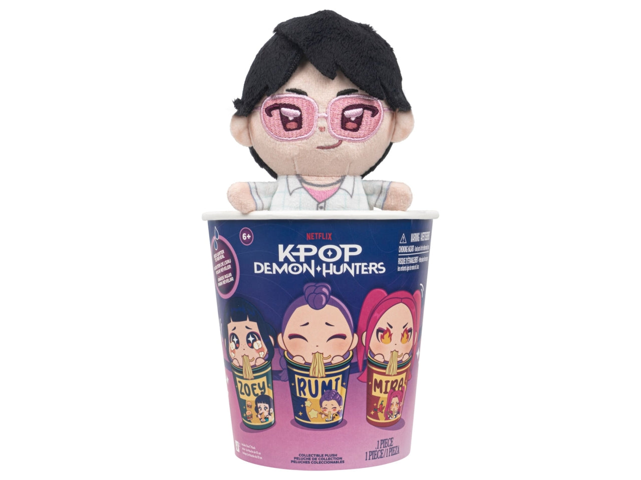 Kpop demon huntersblind cup ramen con peluche 10 cm in cdu