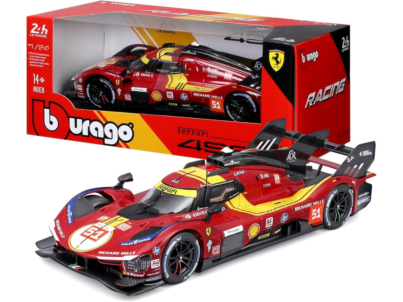 Auto Ferrari 499P 24H LMH Hypercar 2025 #51 scala 1:24
