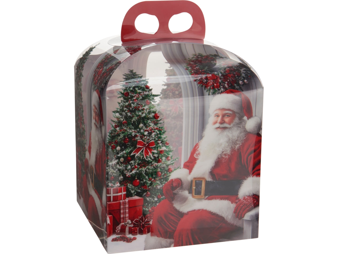 Scatola natalizia regalo Babbo Natale 15x22cm