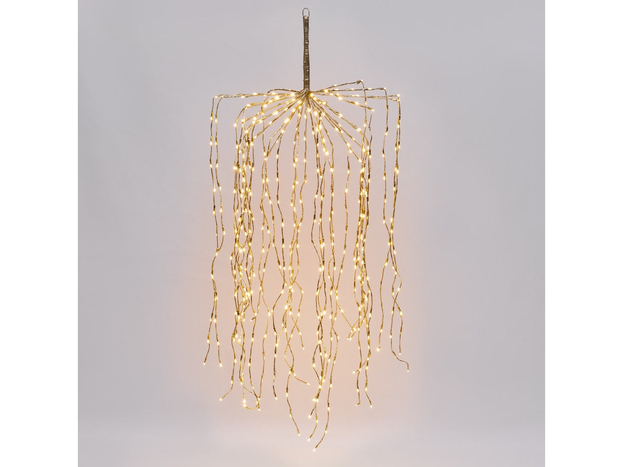 Ramo cadente luminoso Willow 120cm 480 led bianco caldo, luce fissa con ramo modellabile per uso interno/esterno