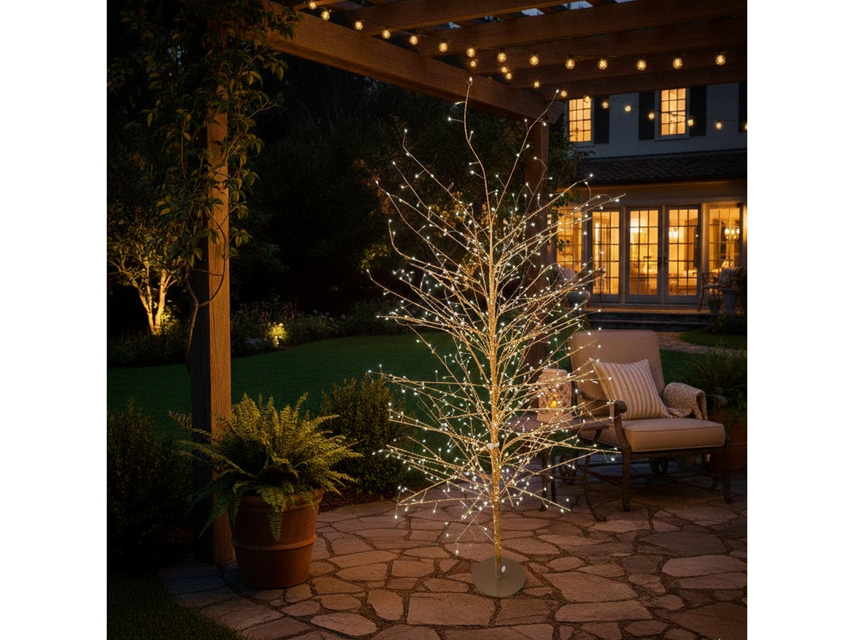 Albero Tiglio 200cm con 1120 microled bianco caldo ramo rame per uso interno/esterno
