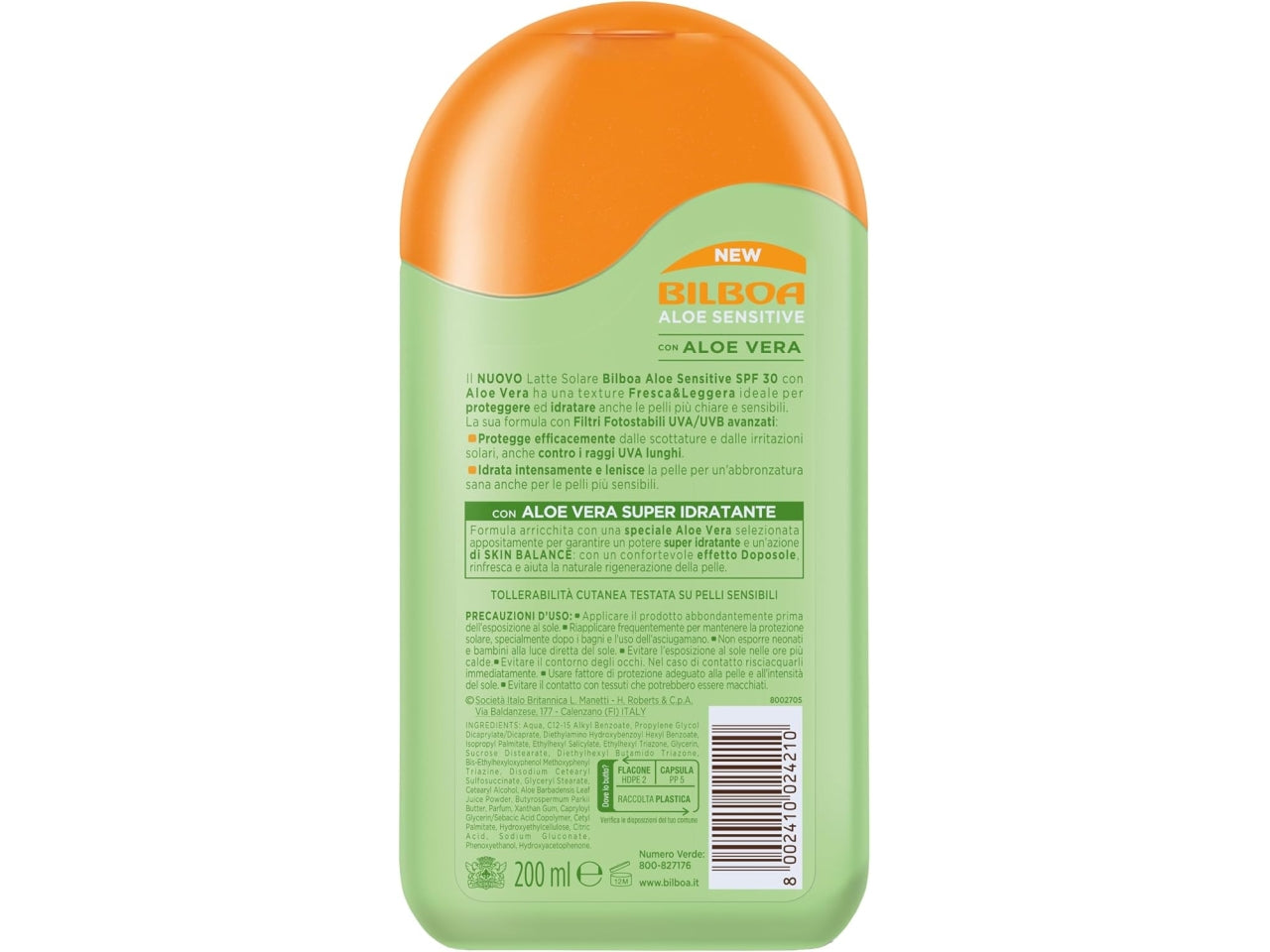 Bilboa aloe sensitive spf30 200ml