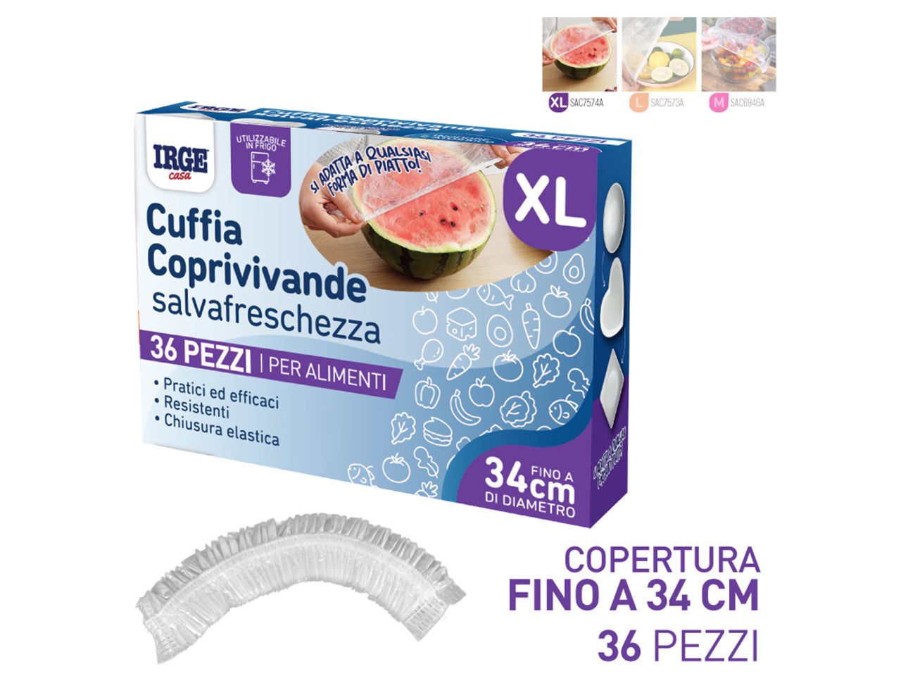 Irge cuffia coprivivande set da 36 cuffie taglia xl
