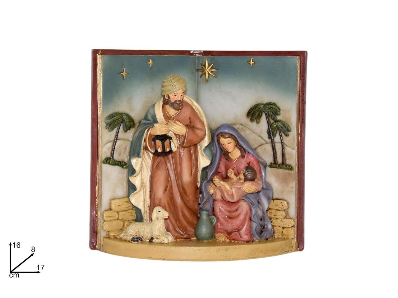 Natività libro 17cm in resina