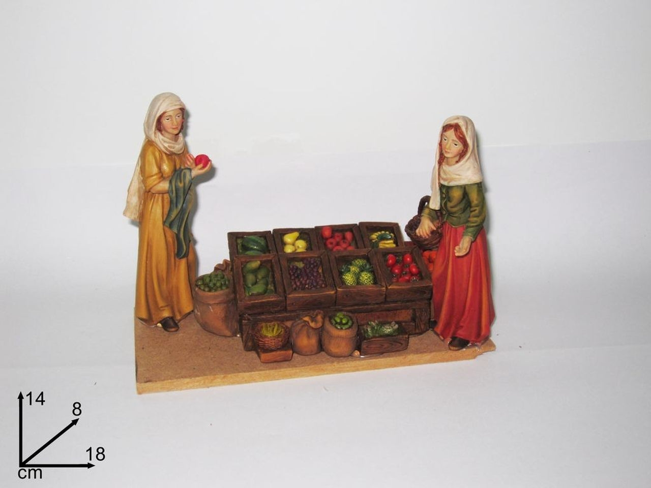 Venditrici di frutta 18x14cm