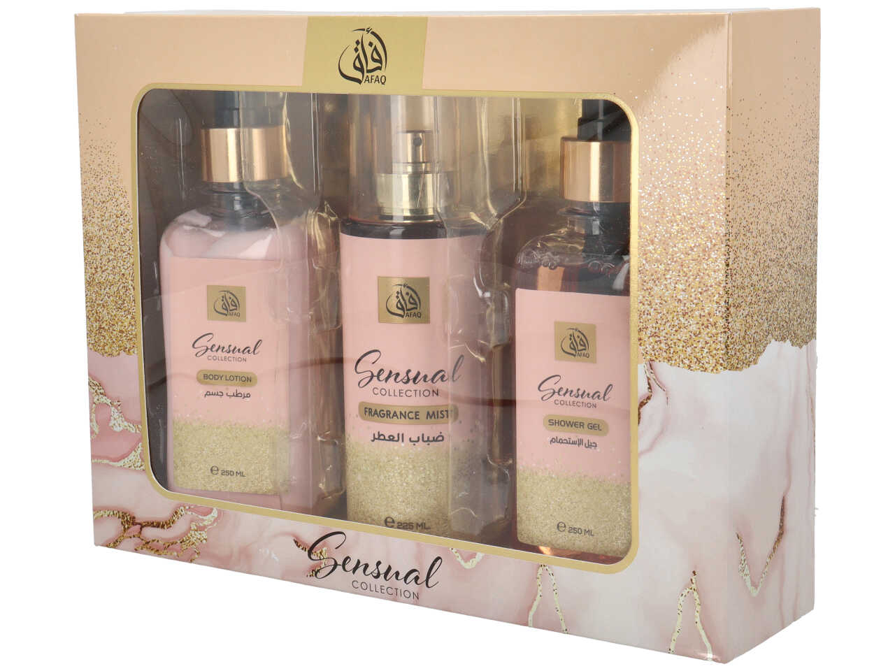 Afaq sensual collection set da 3 pezzi coffret