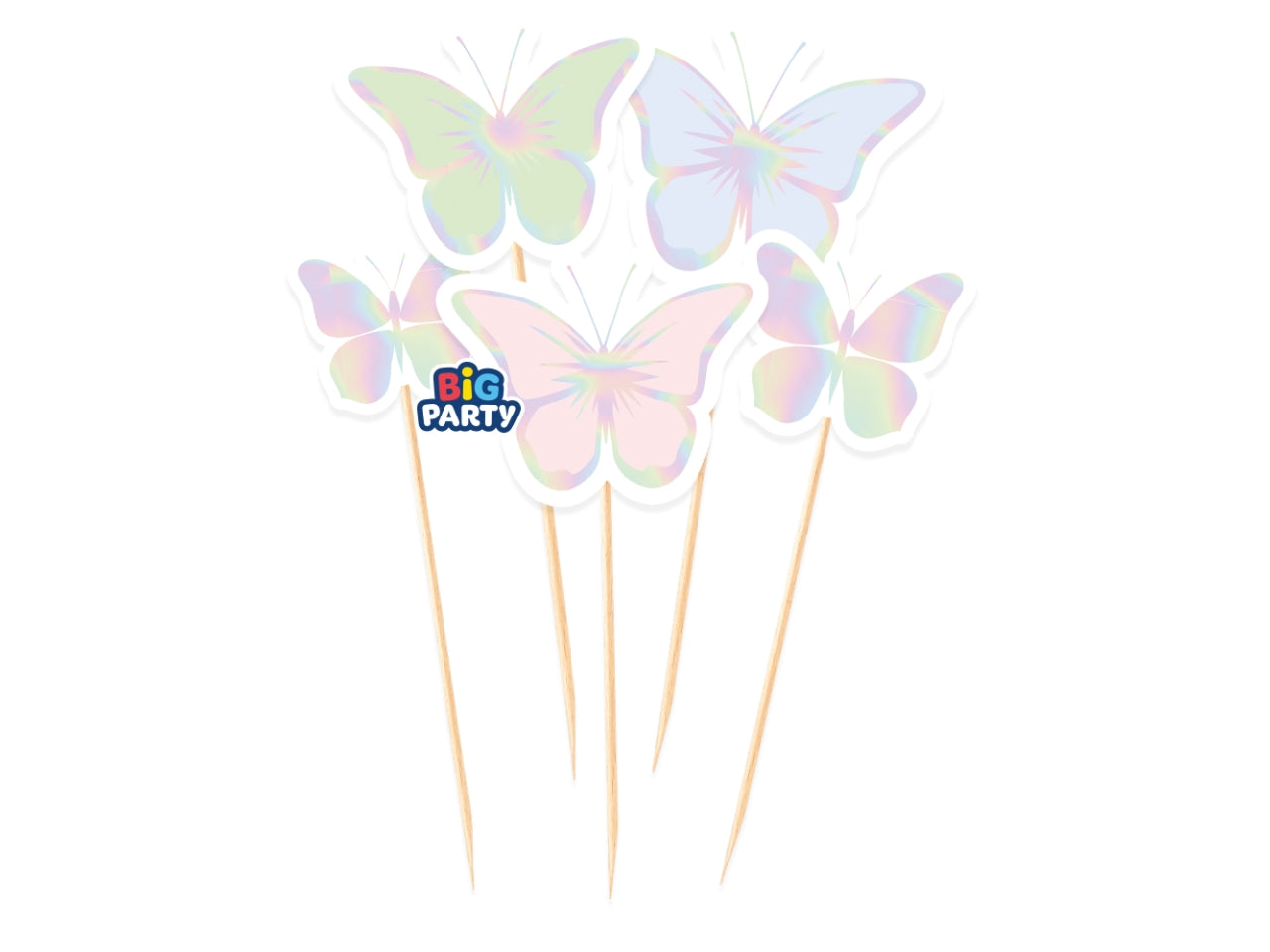 Mini cake topper sagomati butterfly set da 5 mini cacke