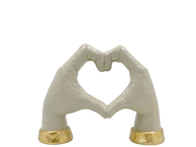 Doppia mano in resina 18x14cm