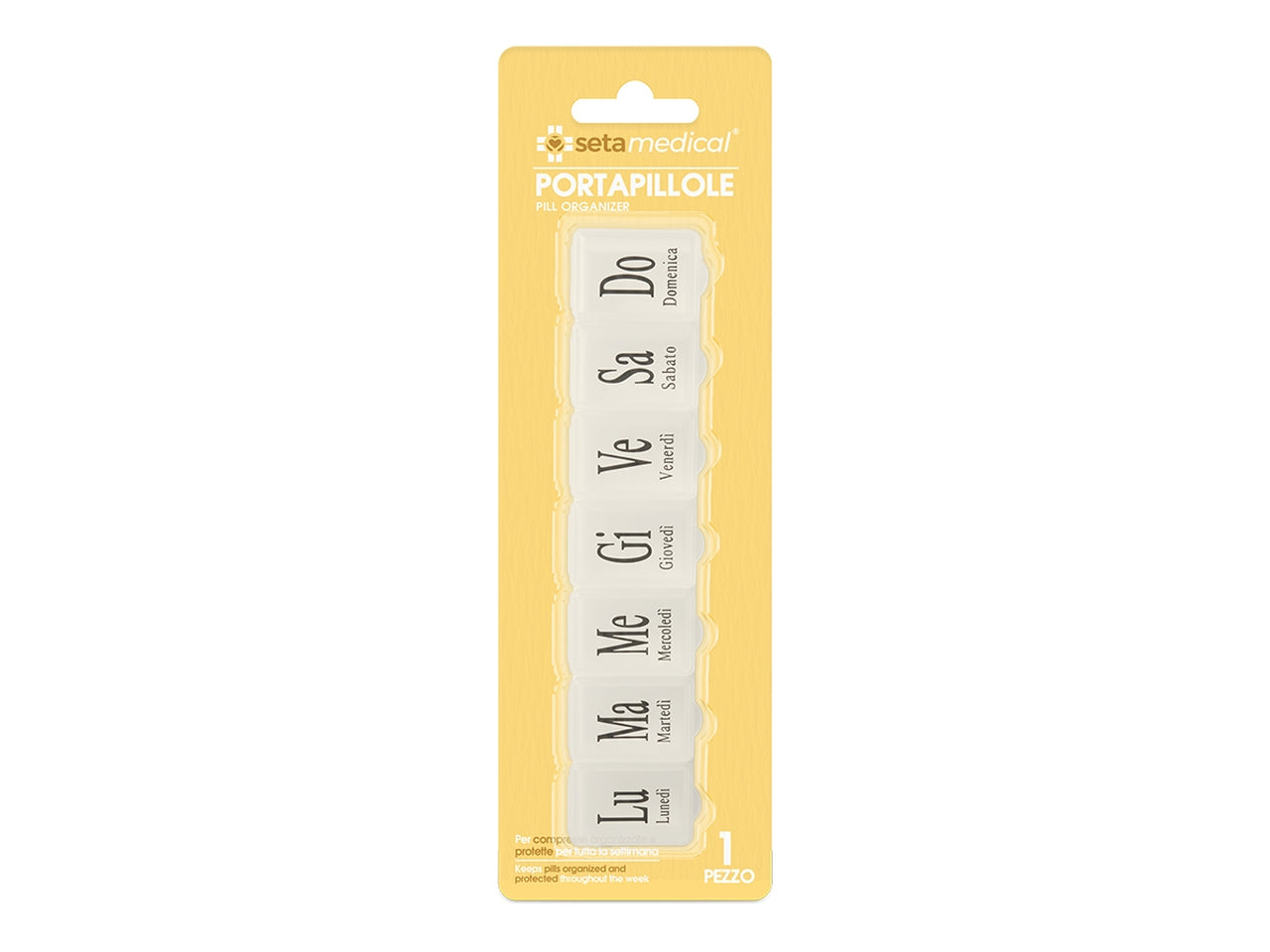 Portapillole verticale settimanale $