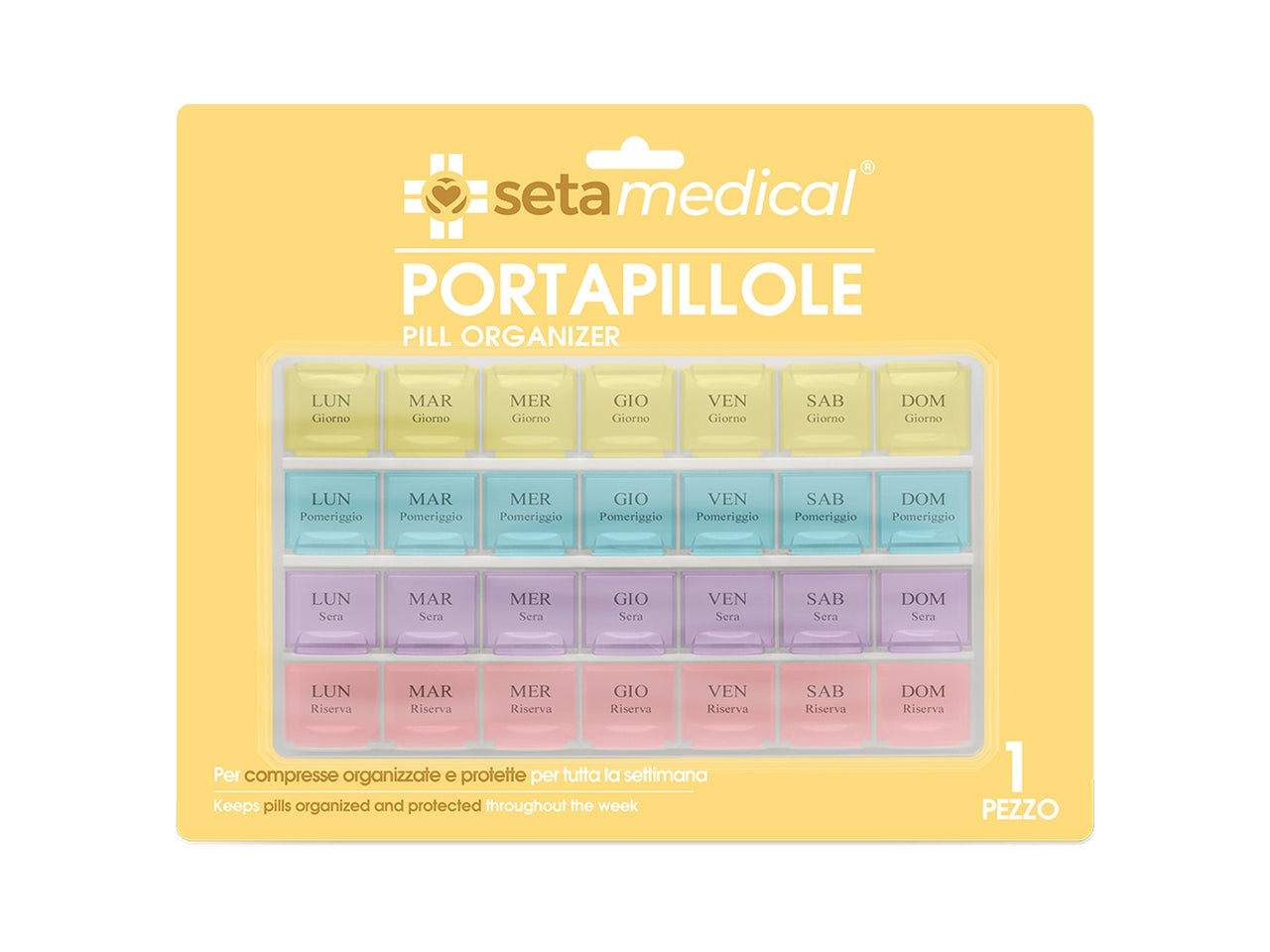 Portapillole orizzontale 4 settimane