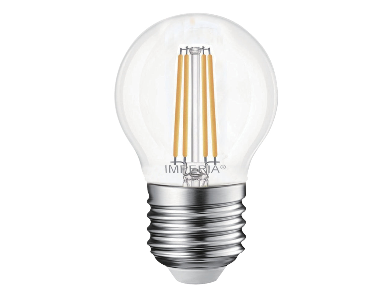 Imperia led sfera e27 3000k 4w 230v 25000h filament