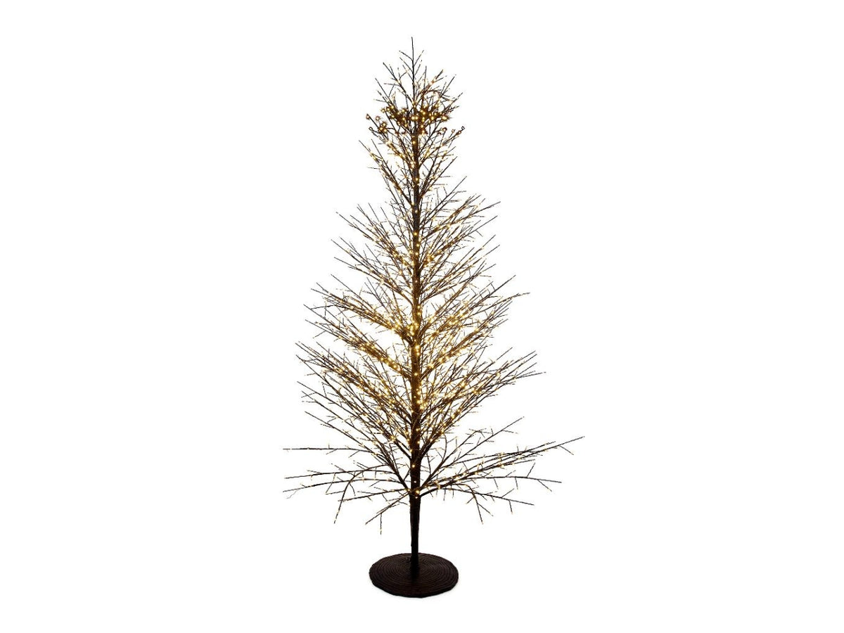 Albero abete 240cm con 4060 microled color bianco caldo con flash e spina 36w 24v 120x20xh.41cm