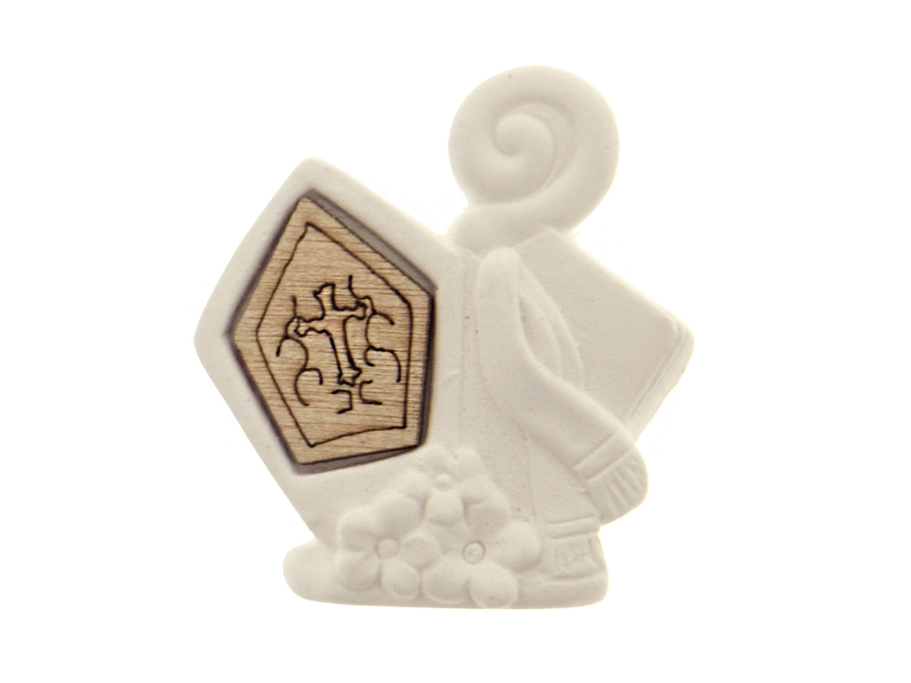 Applicazione cresima 4cm in gesso e legno
