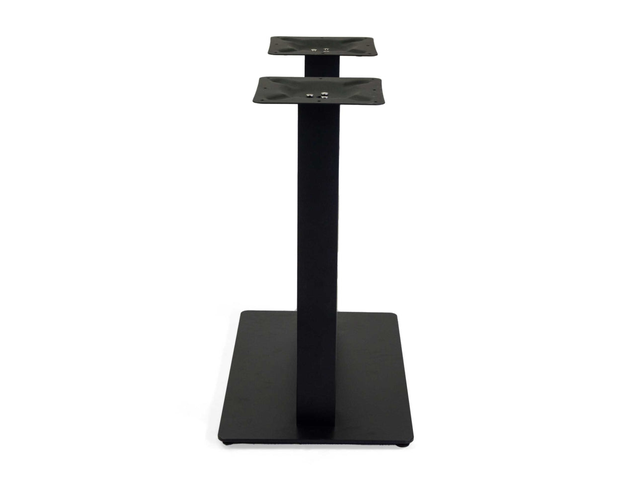 Base tavolo in acciaio rettangolare nero 40x70xh.72cm