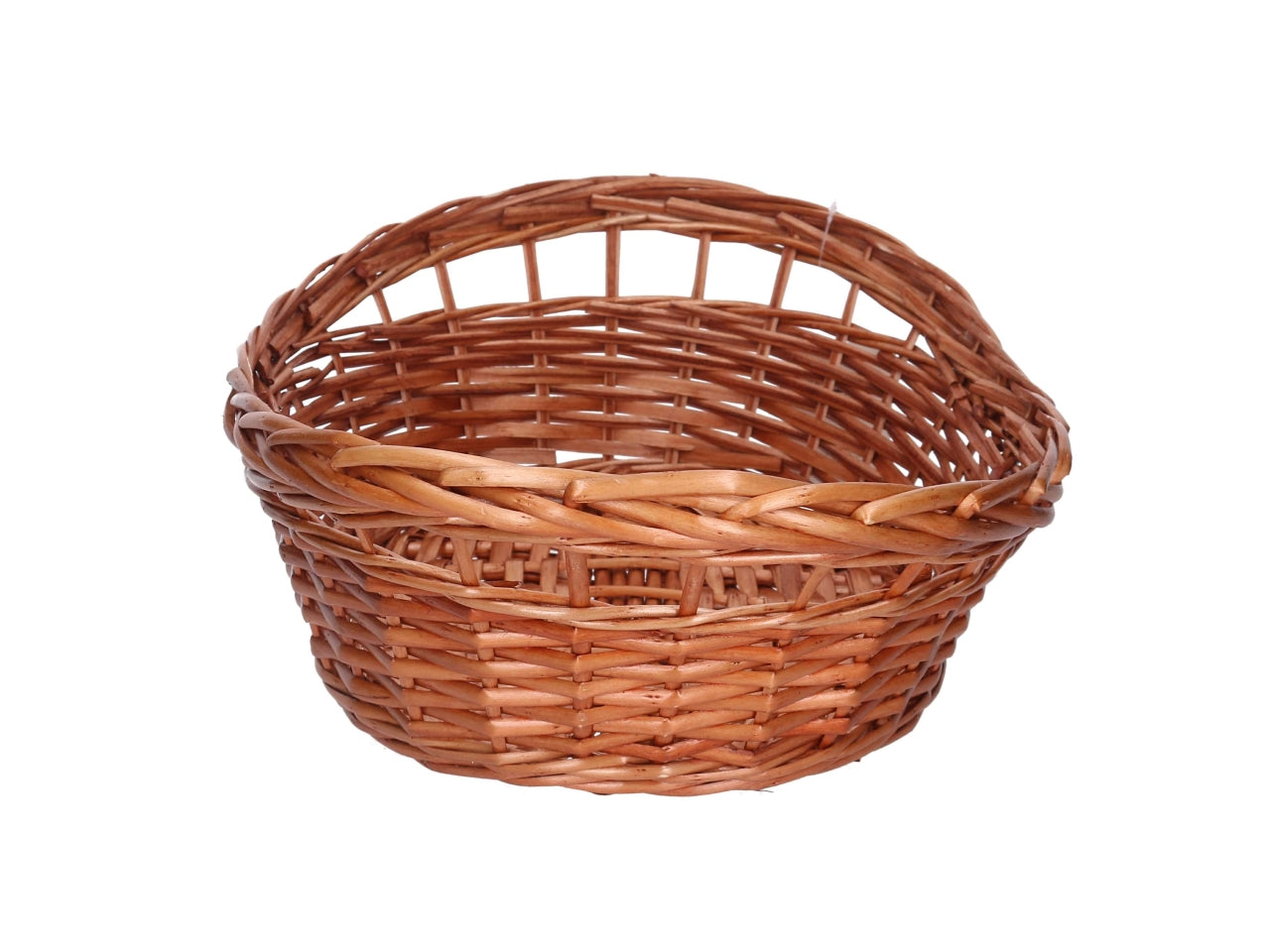 Cesta in vimini Nazo, colore miele, ovale 50x34xh.12/16 cm