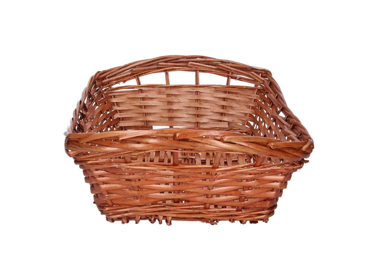 Cesta in vimini Nazo, colore miele, rettangolare 50x35xh.12/17 cm