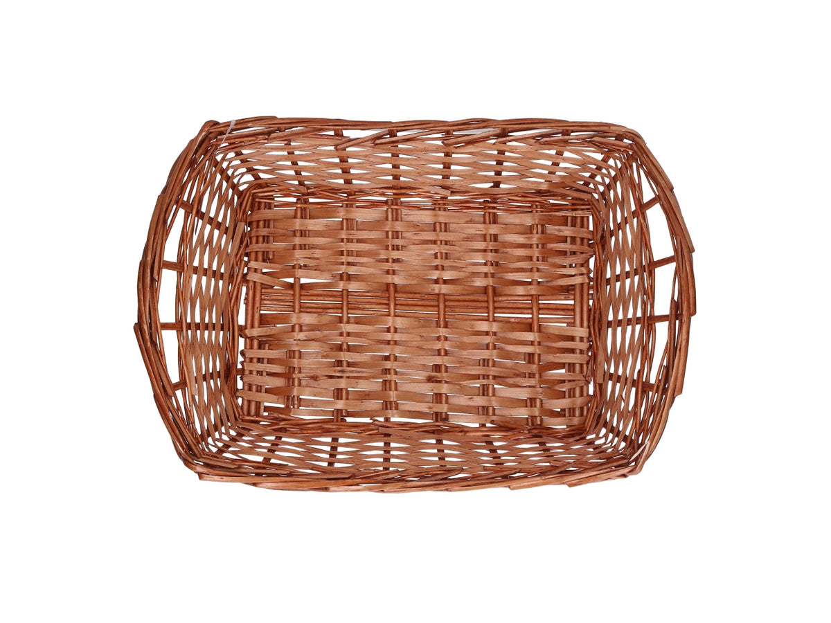 Cesta in vimini Nazo, colore miele, rettangolare 50x35xh.12/17 cm