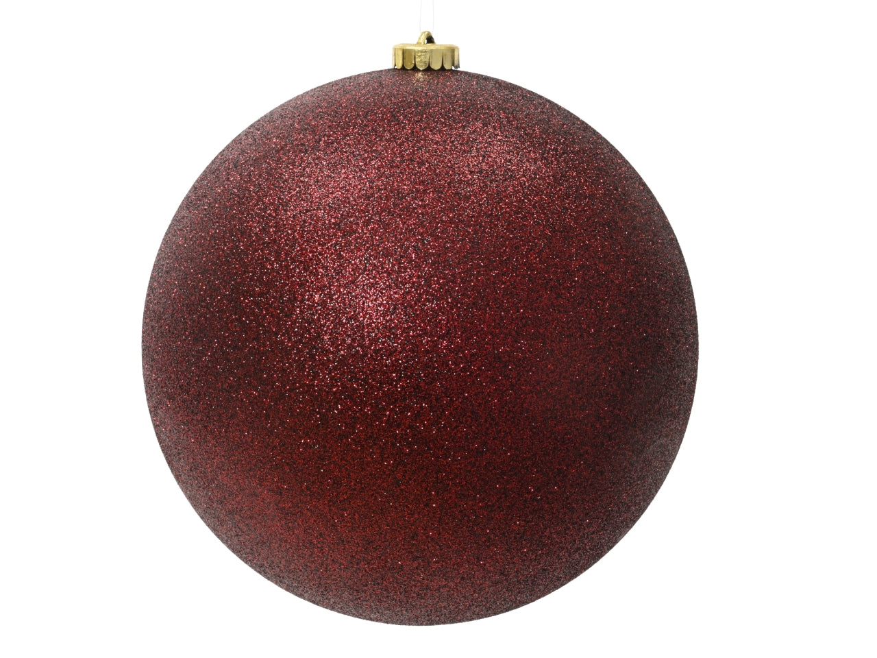 Palla di Natale 20cm bordeaux glitterata