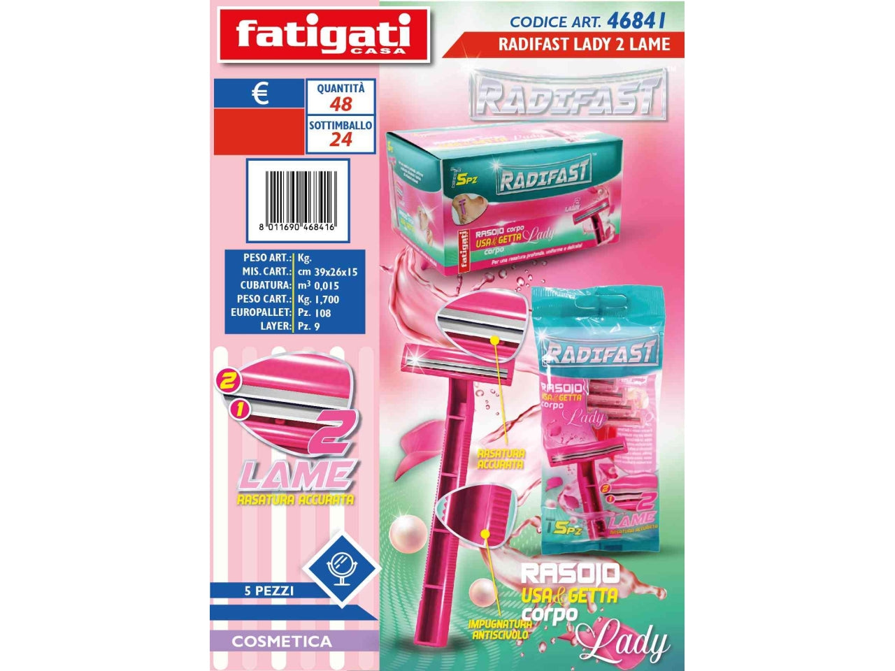 Radifast lady con 2 lame set da 5 radifast