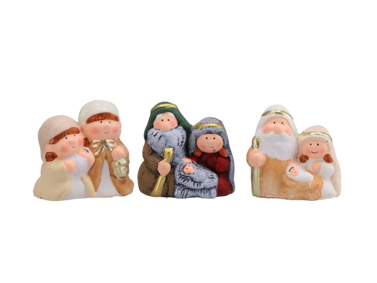 Natività in terracotta 8x4xh.8cm, 3 assortimenti