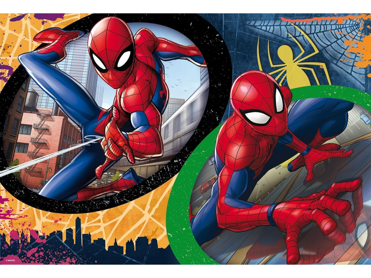 Marvel puzzle df maxifloor 2 x 60 spider-man